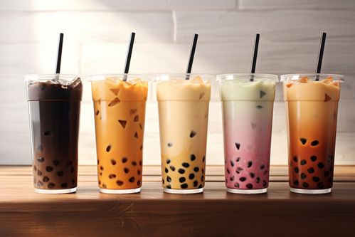 浓郁的珍珠奶茶饮品摄影图片 创意海报